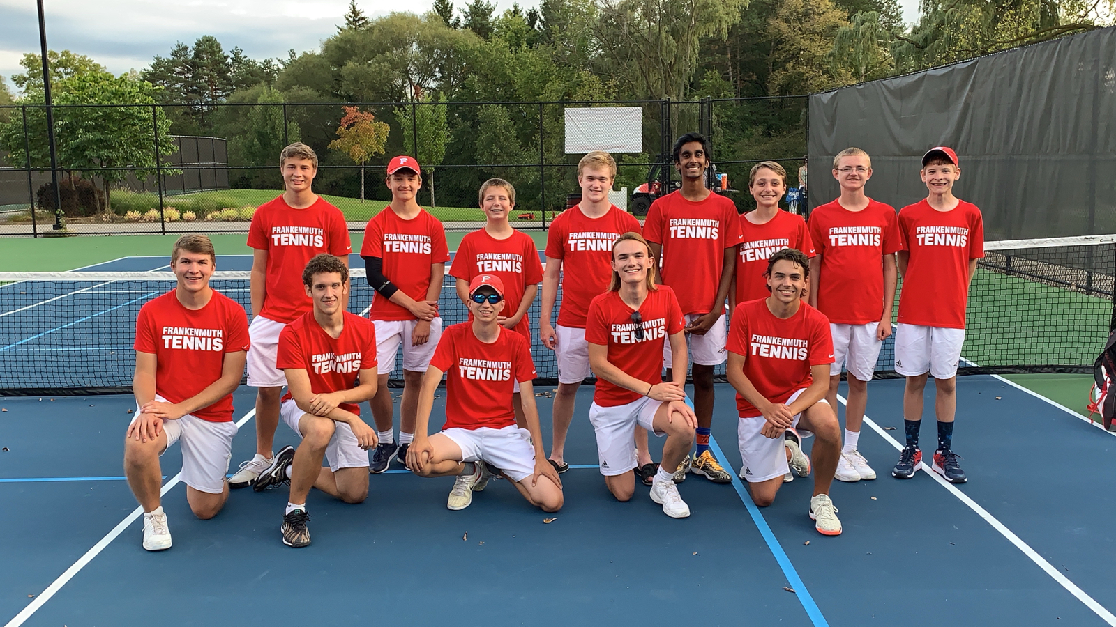 the varsity boys' tennis team